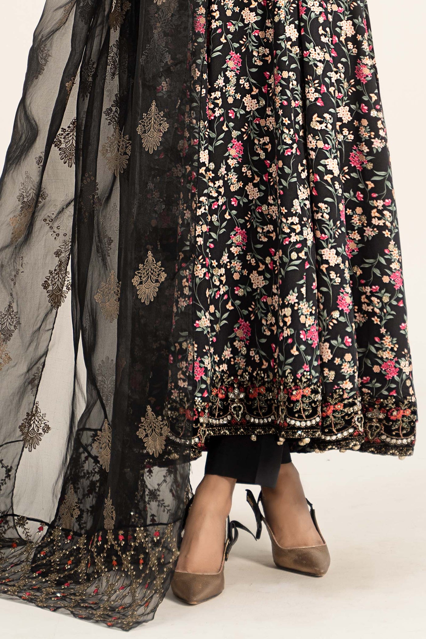 3 Piece Embroidered Linen Suit