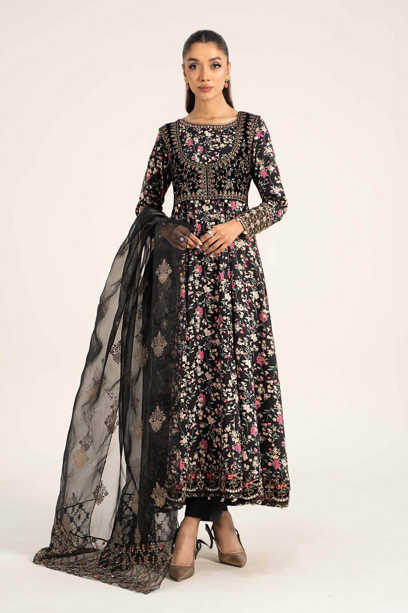 3 Piece Embroidered Linen Suit