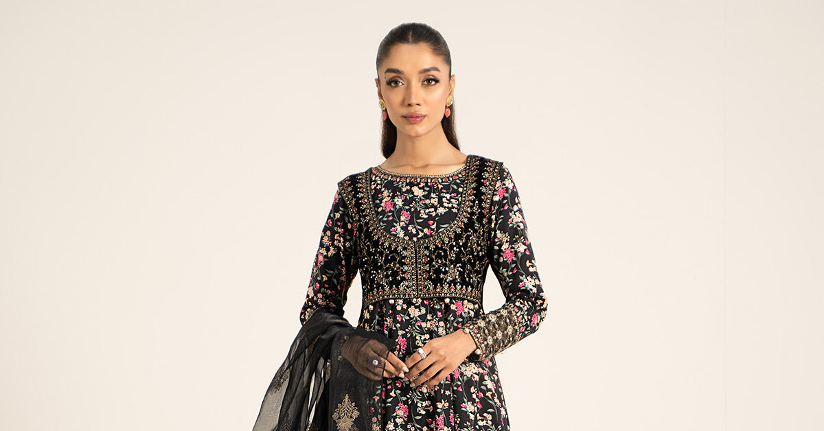 3 Piece Embroidered Linen Suit