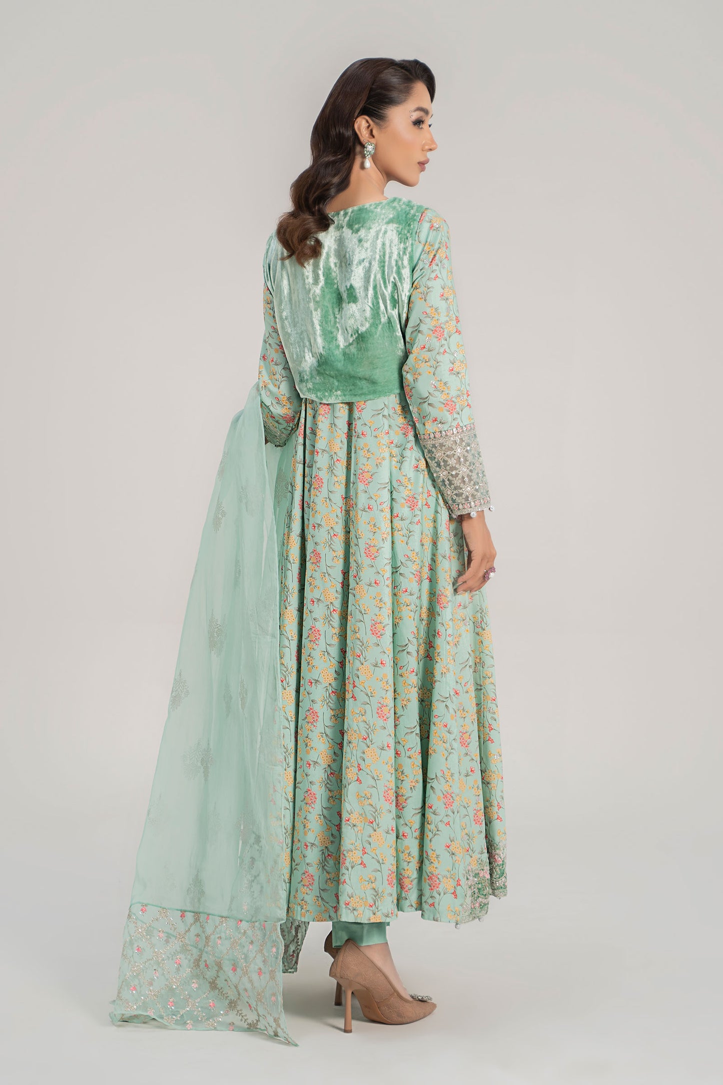 3 Piece Embroidered Linen Suit