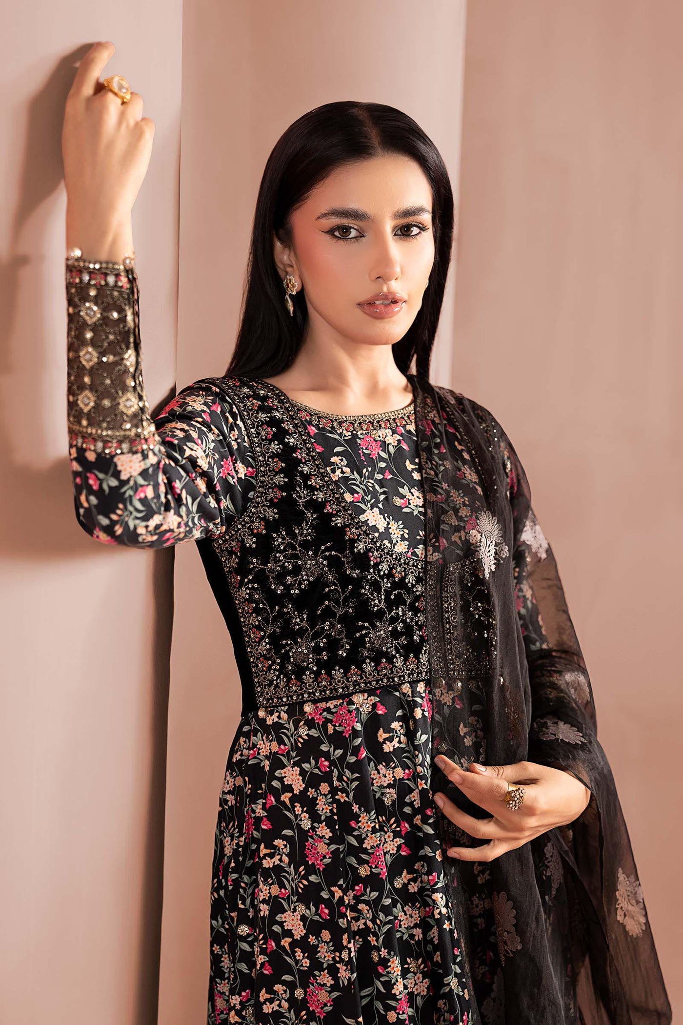 3 Piece Embroidered Linen Suit