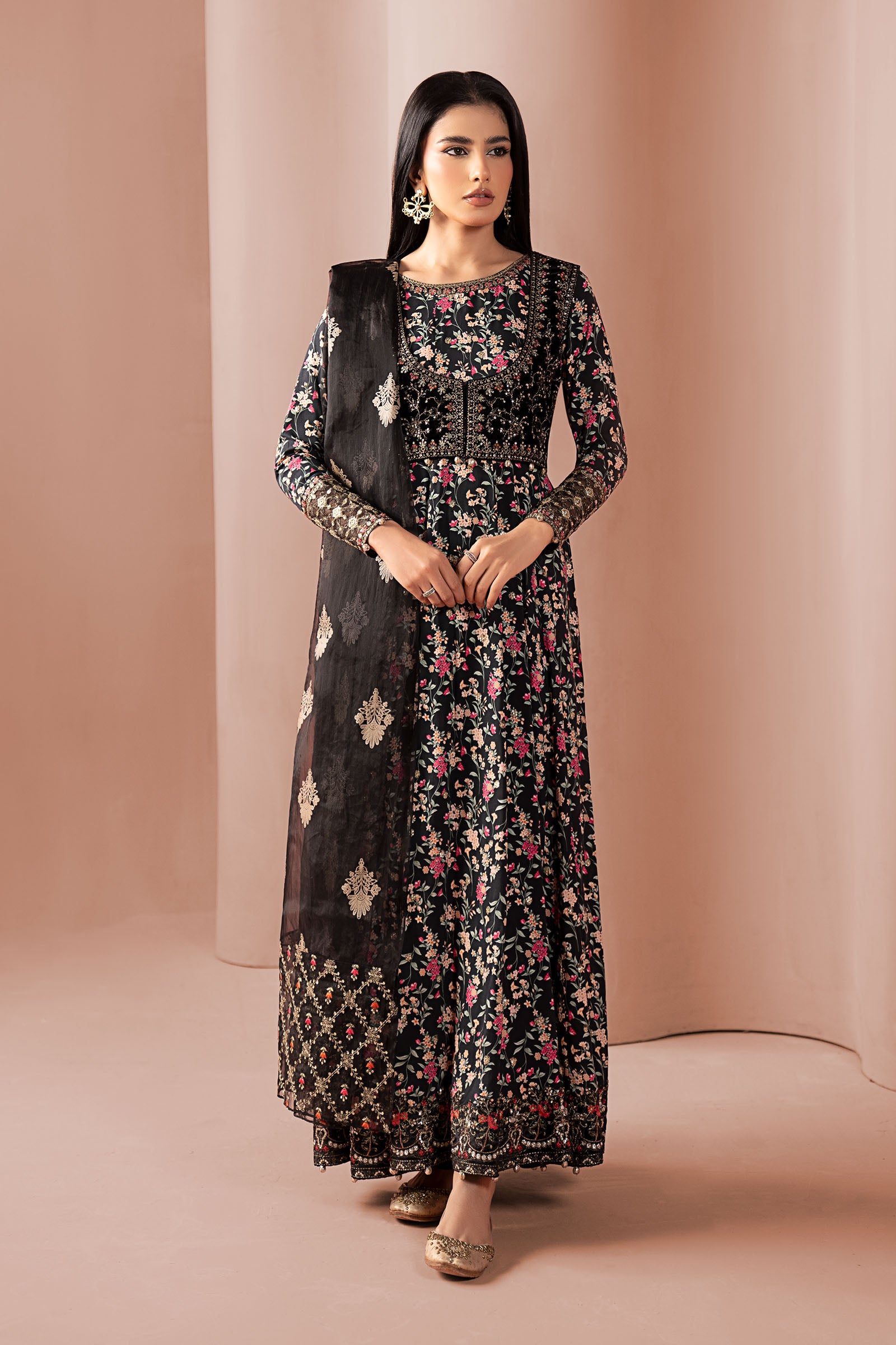 3 Piece Embroidered Linen Suit