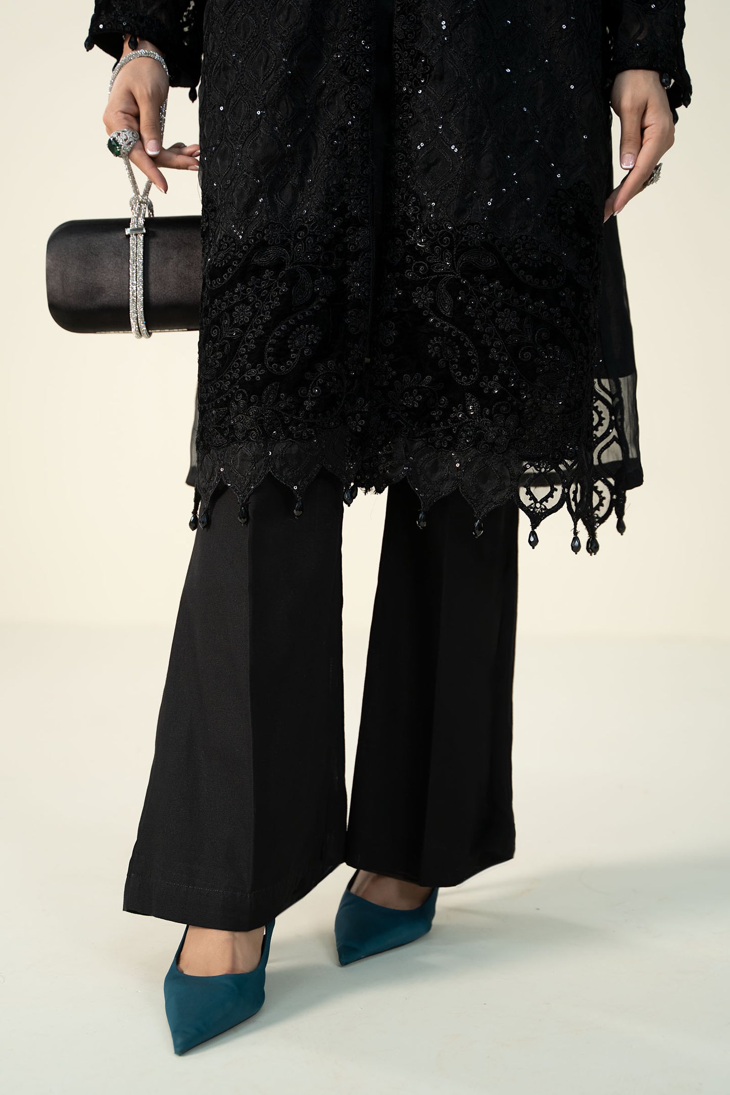 3 Piece Embroidered Organza Suit