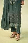 3 Piece Embroidered Linen Suit