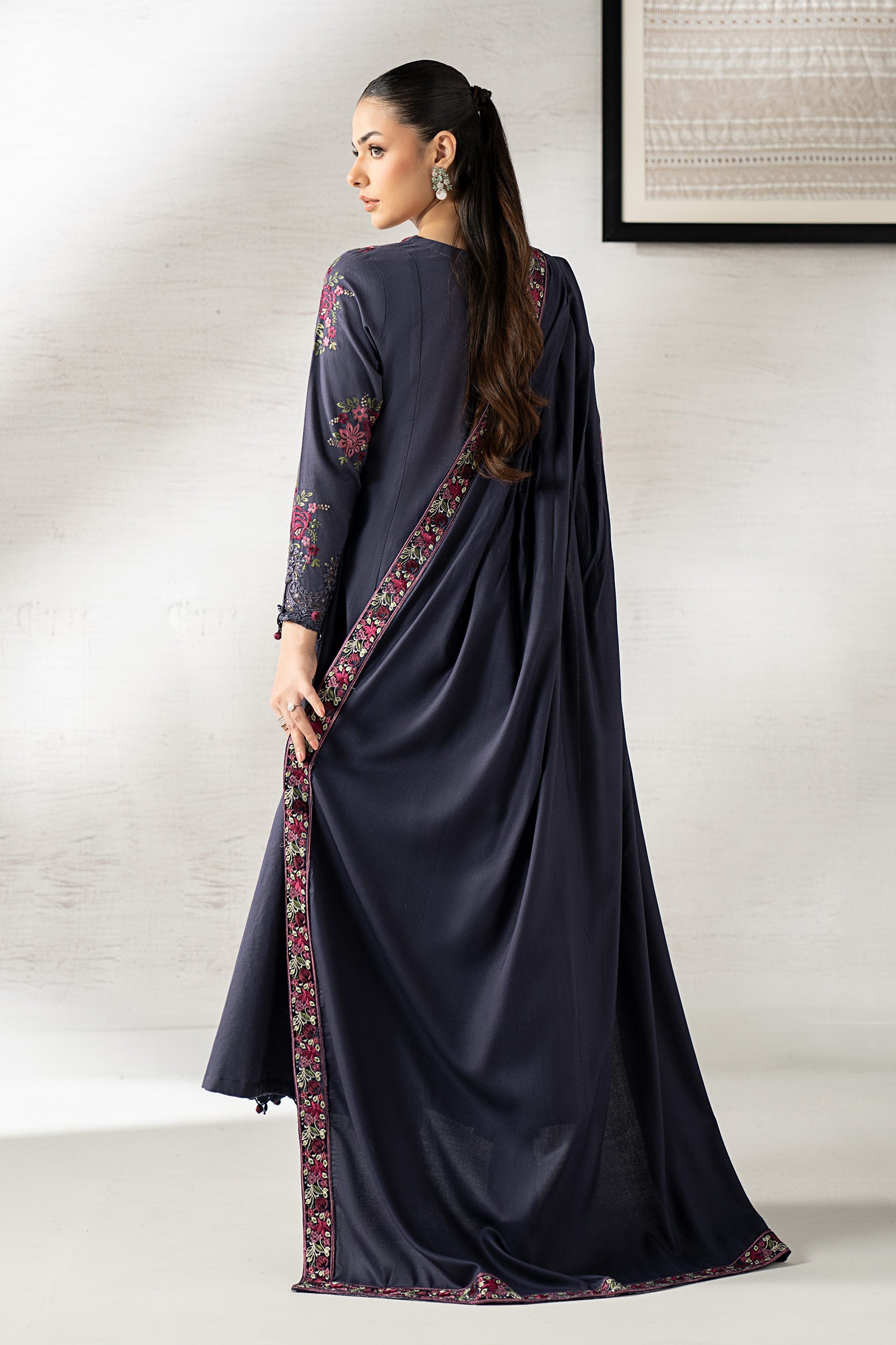 3 Piece Embroidered Khaddar Suit