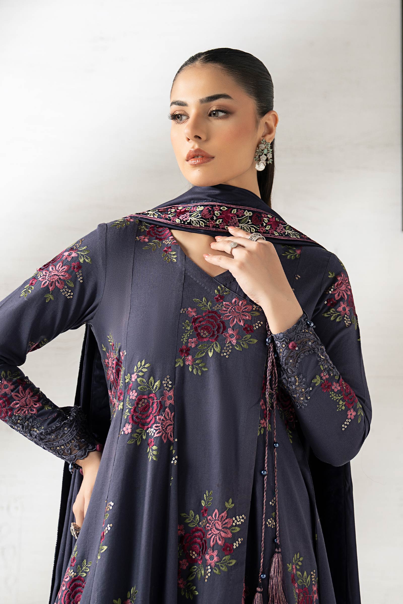 3 Piece Embroidered Khaddar Suit