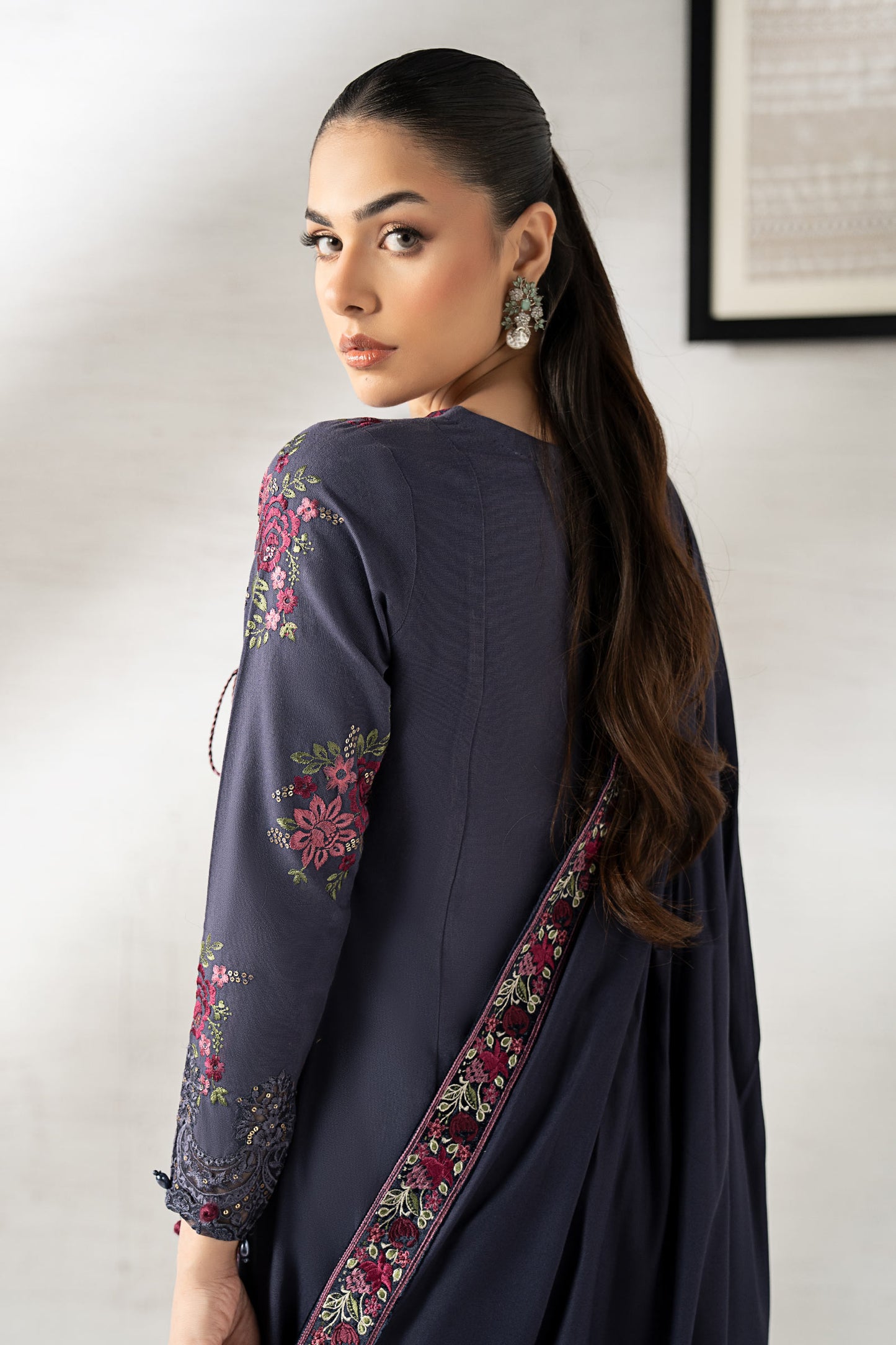 3 Piece Embroidered Khaddar Suit