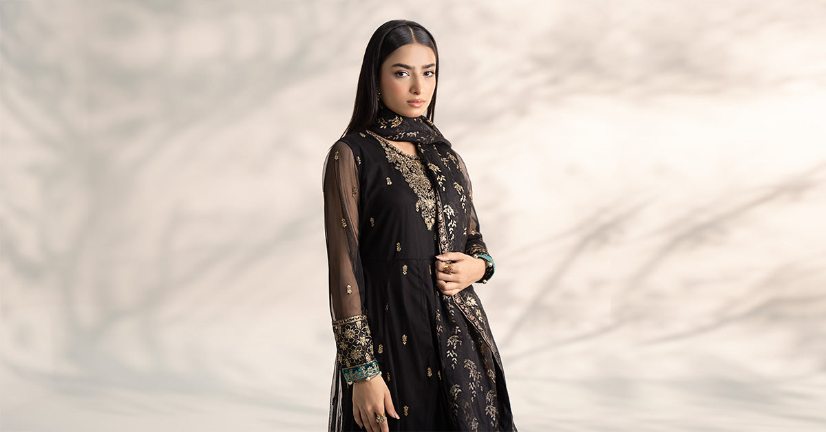 3 Piece Embroidered Linen Suit