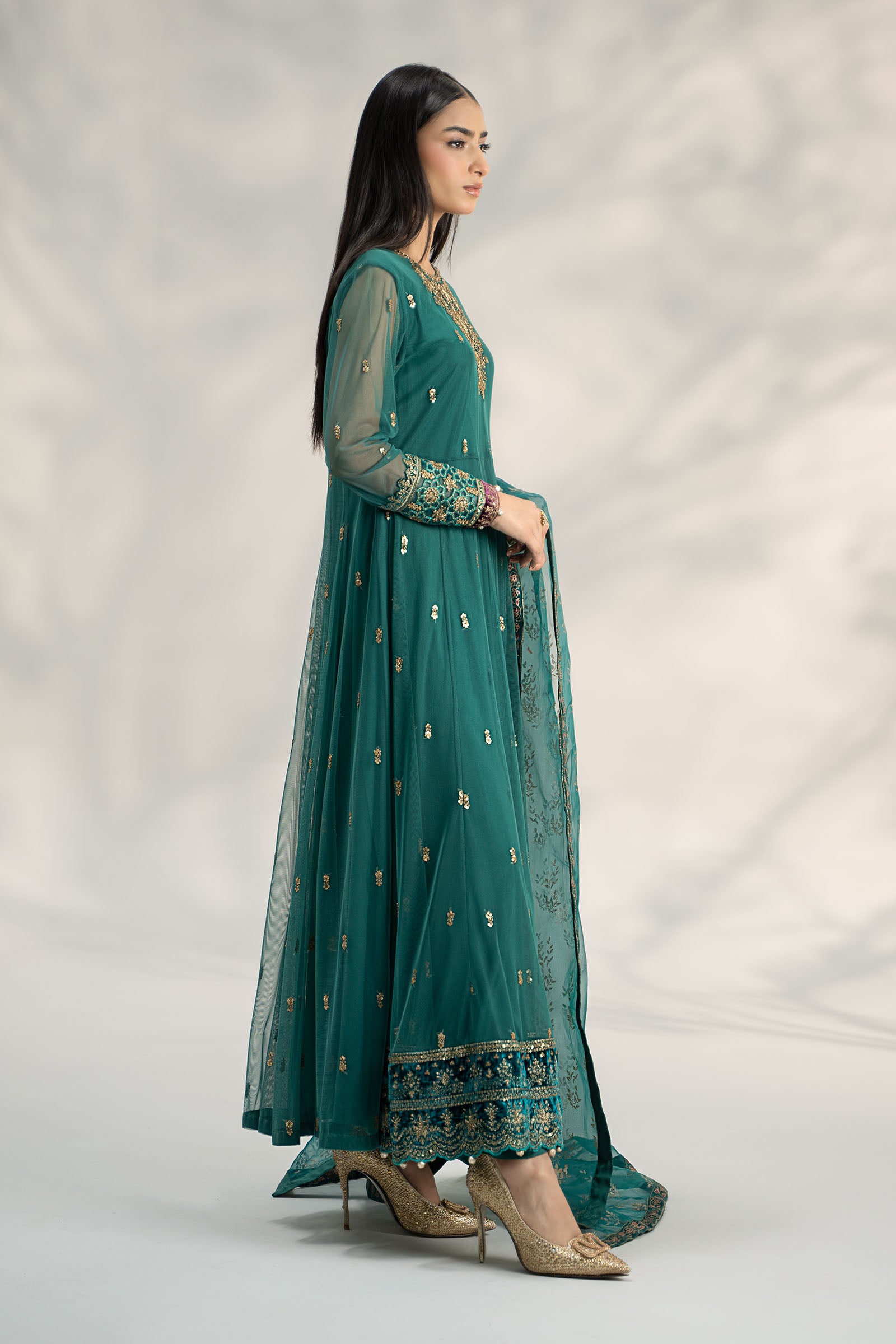 3 Piece Embroidered Linen Suit
