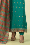 3 Piece Embroidered Linen Suit