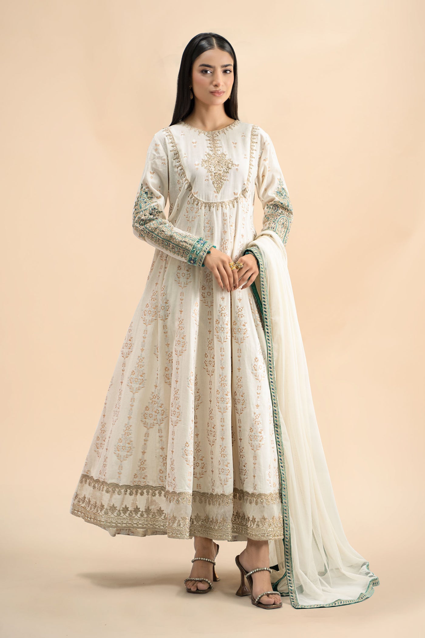 3 Piece Embroidered Jacquard Suit