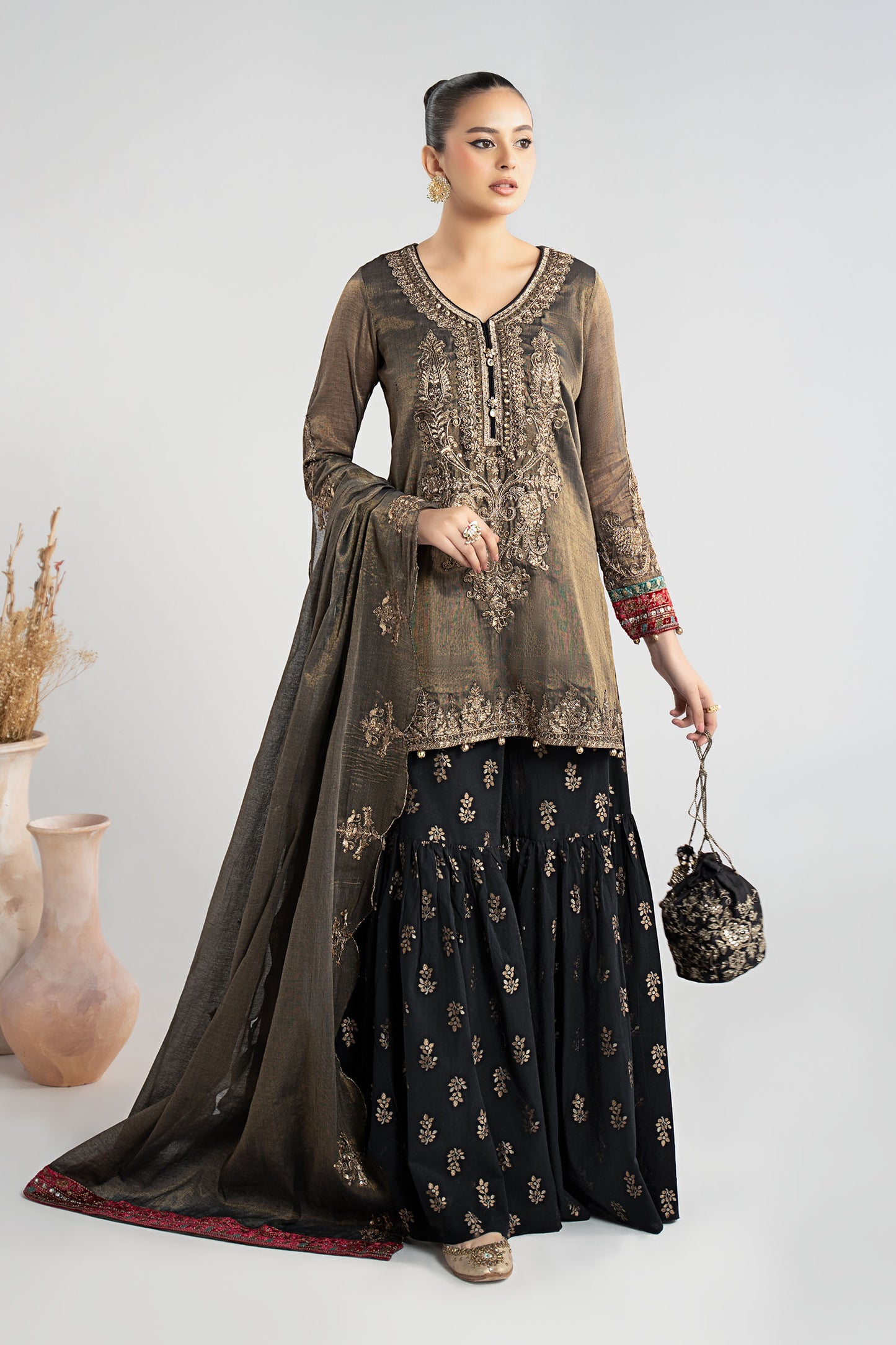 3 Piece Embroidered Masoori Suit