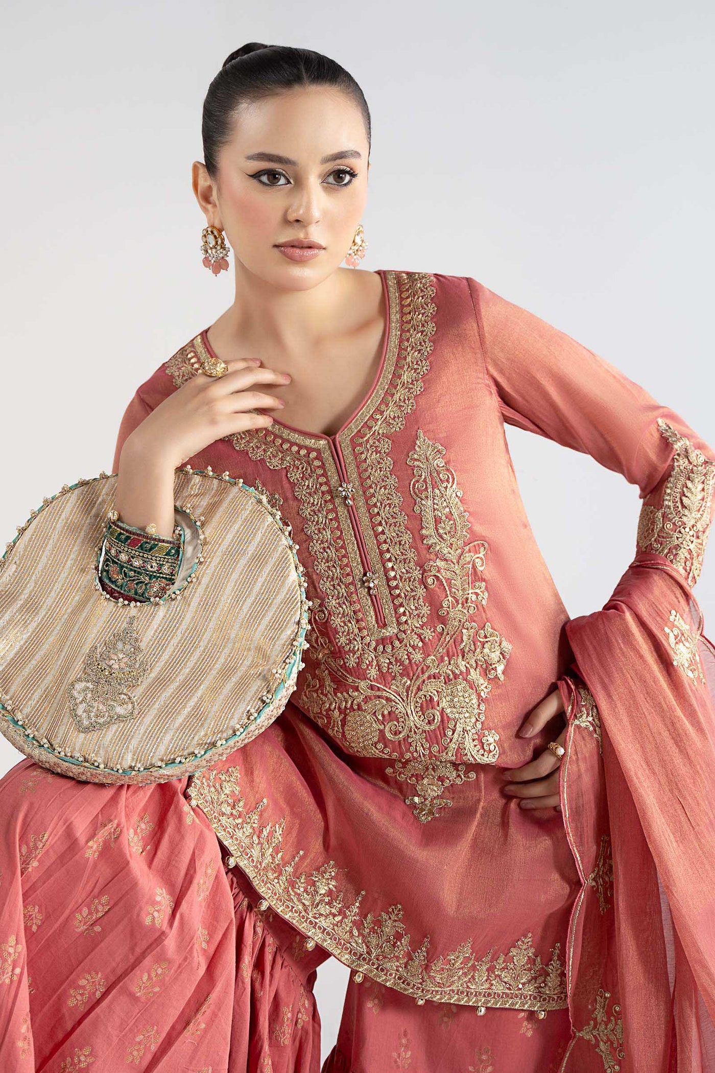 3 Piece Embroidered Masoori Suit