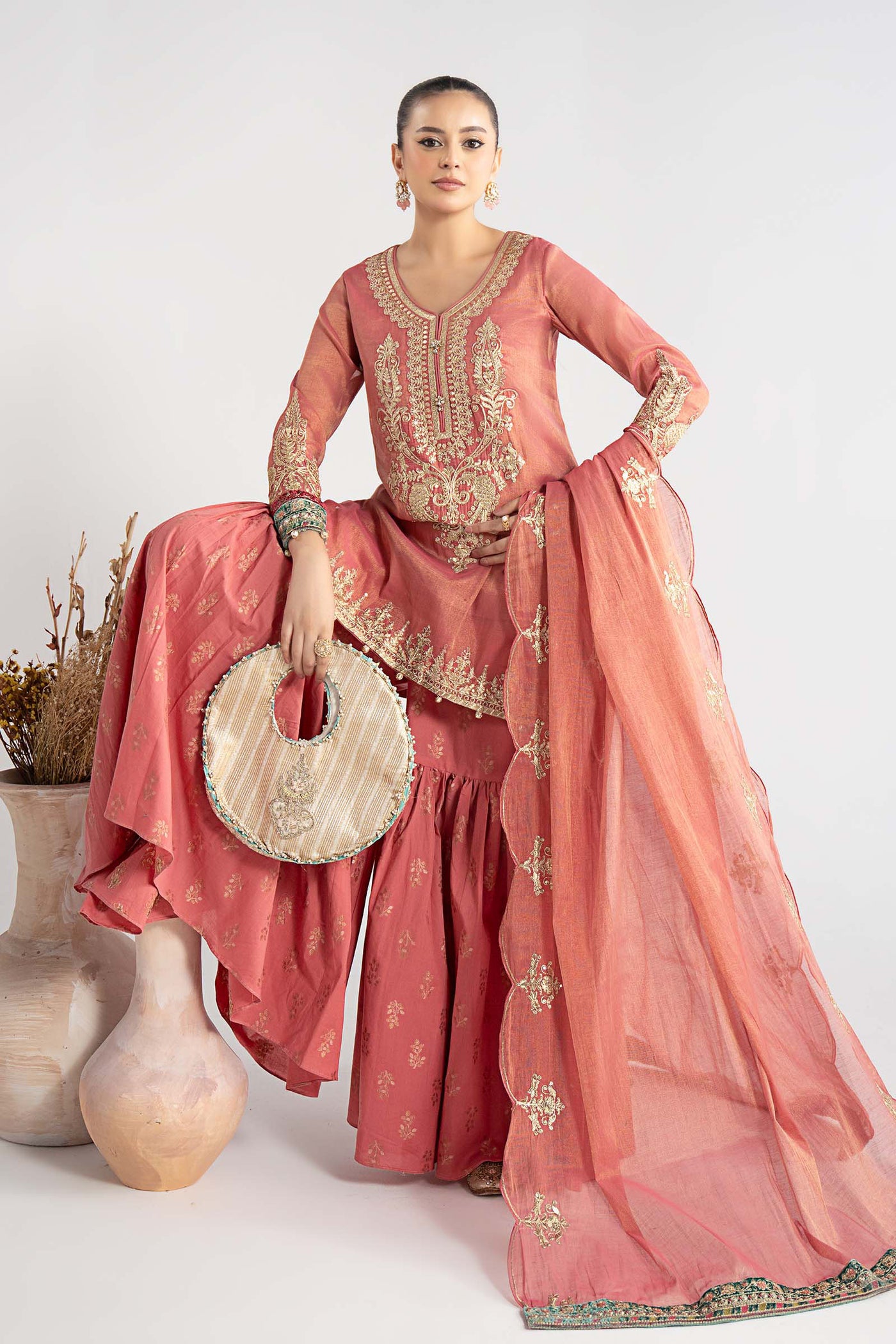 3 Piece Embroidered Masoori Suit