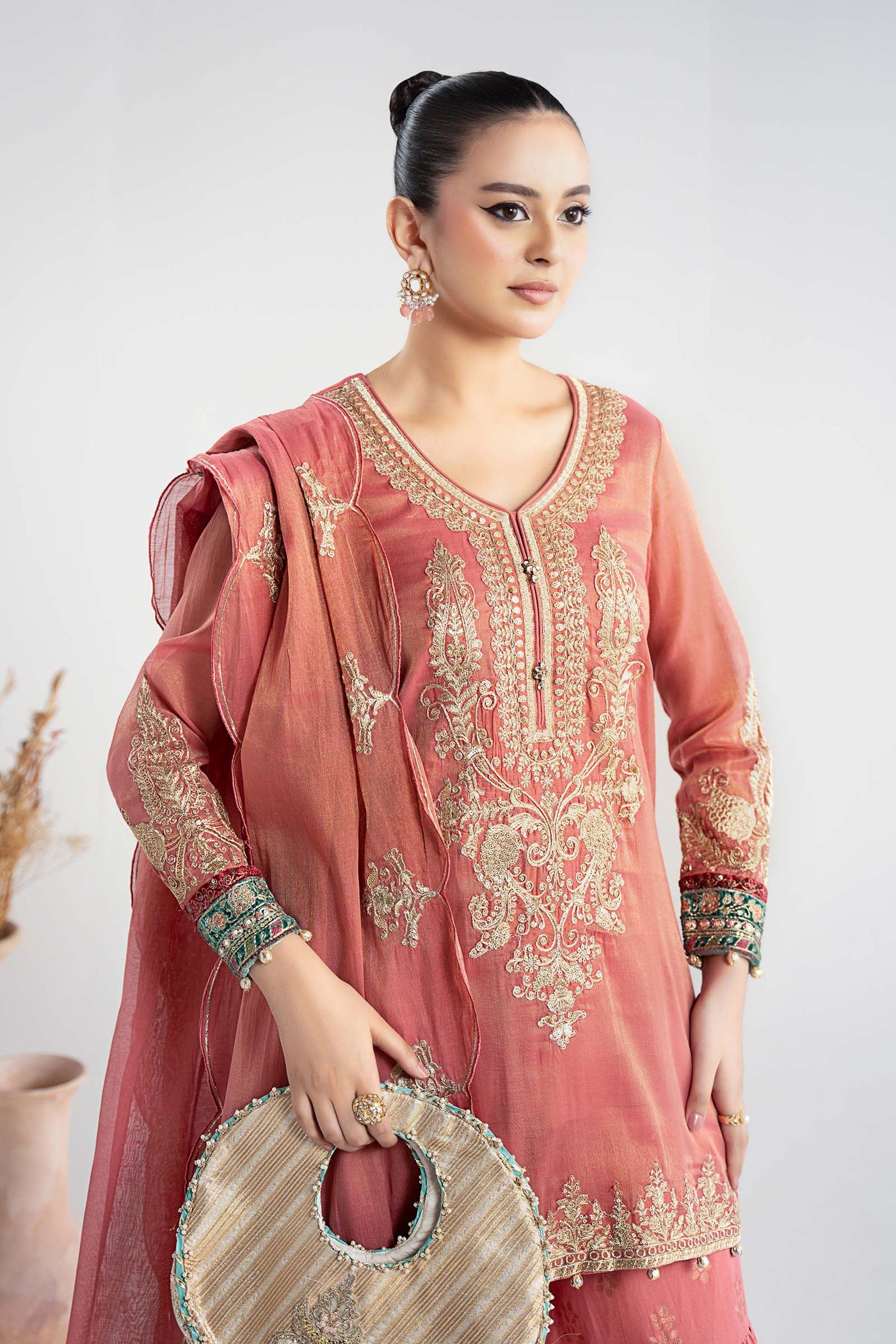 3 Piece Embroidered Masoori Suit