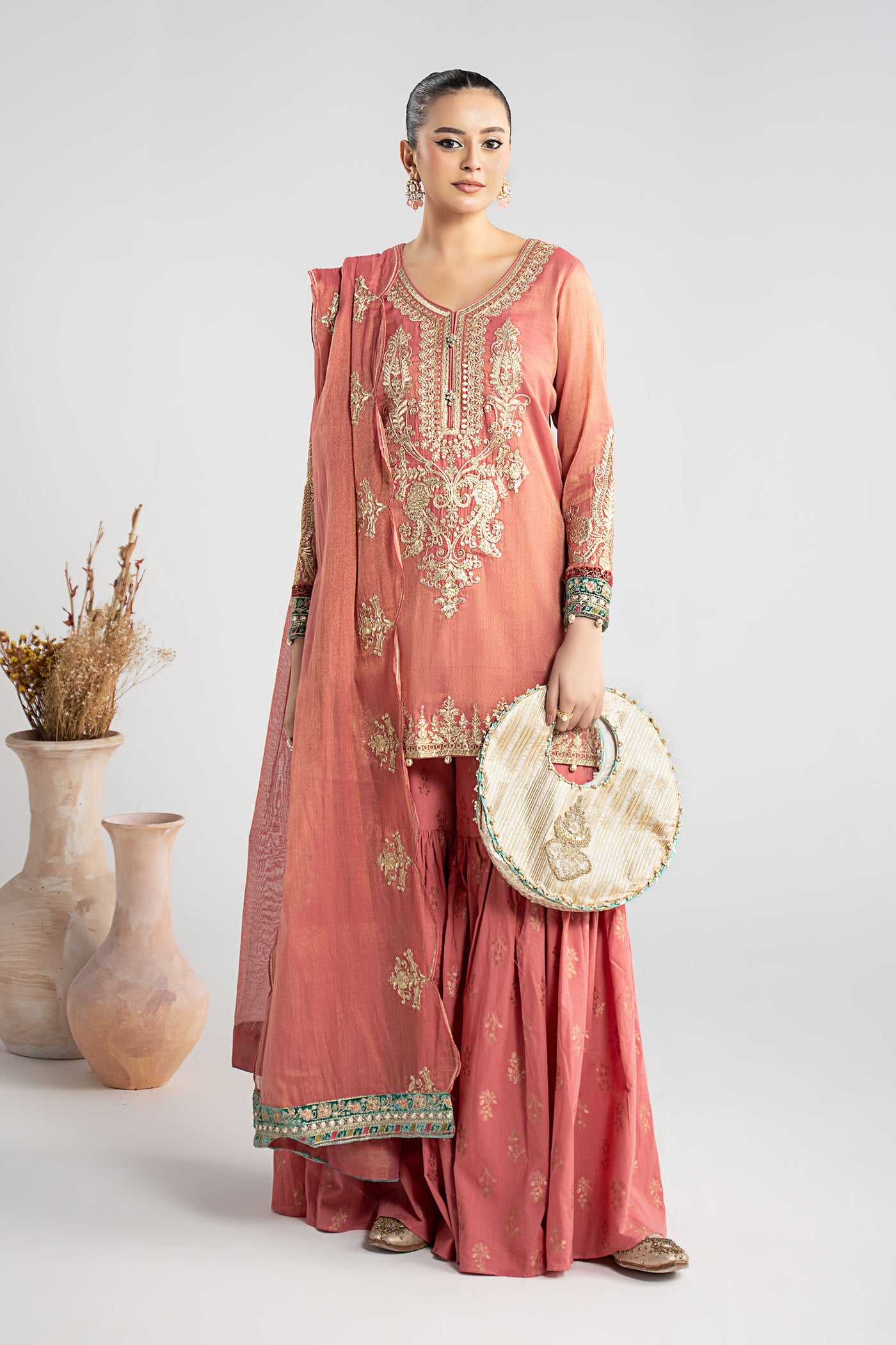 3 Piece Embroidered Masoori Suit