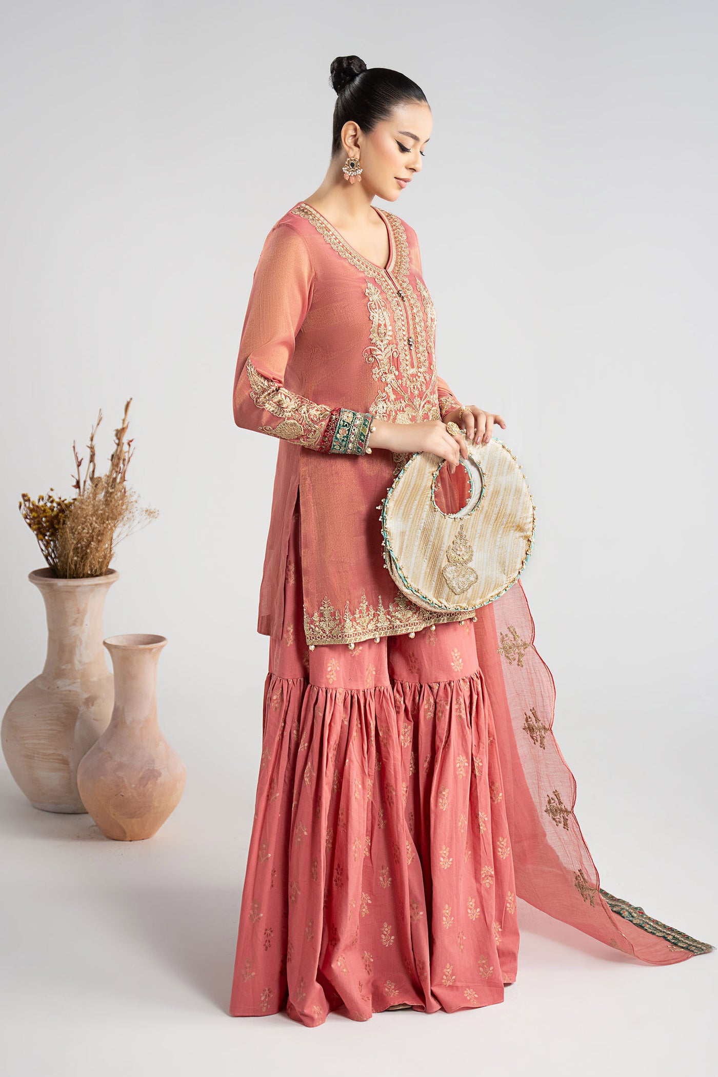 3 Piece Embroidered Masoori Suit