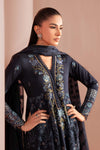 3 Piece Embroidered Staple Raw Silk Suit
