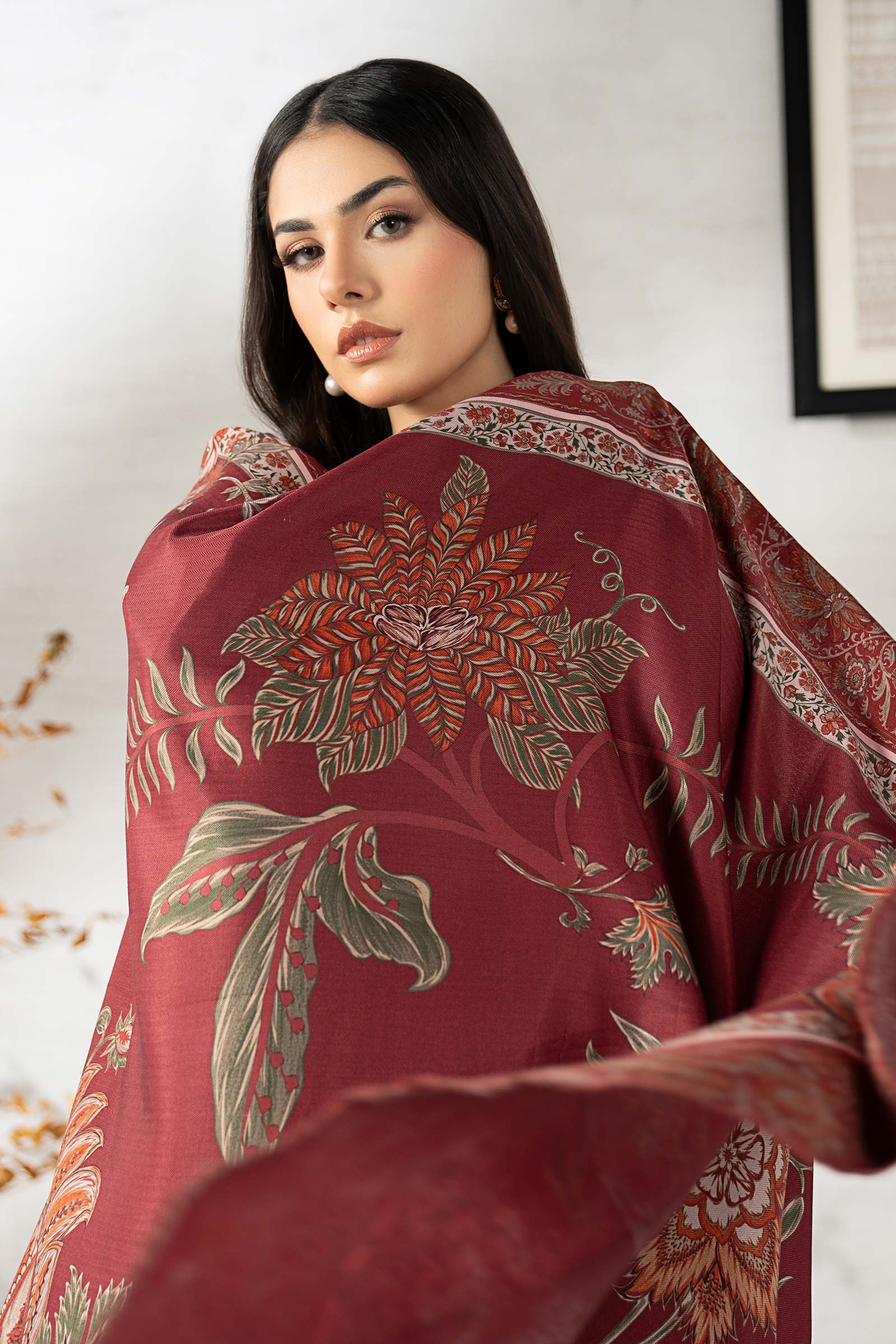 3 Piece Embroidered Viscose Suit