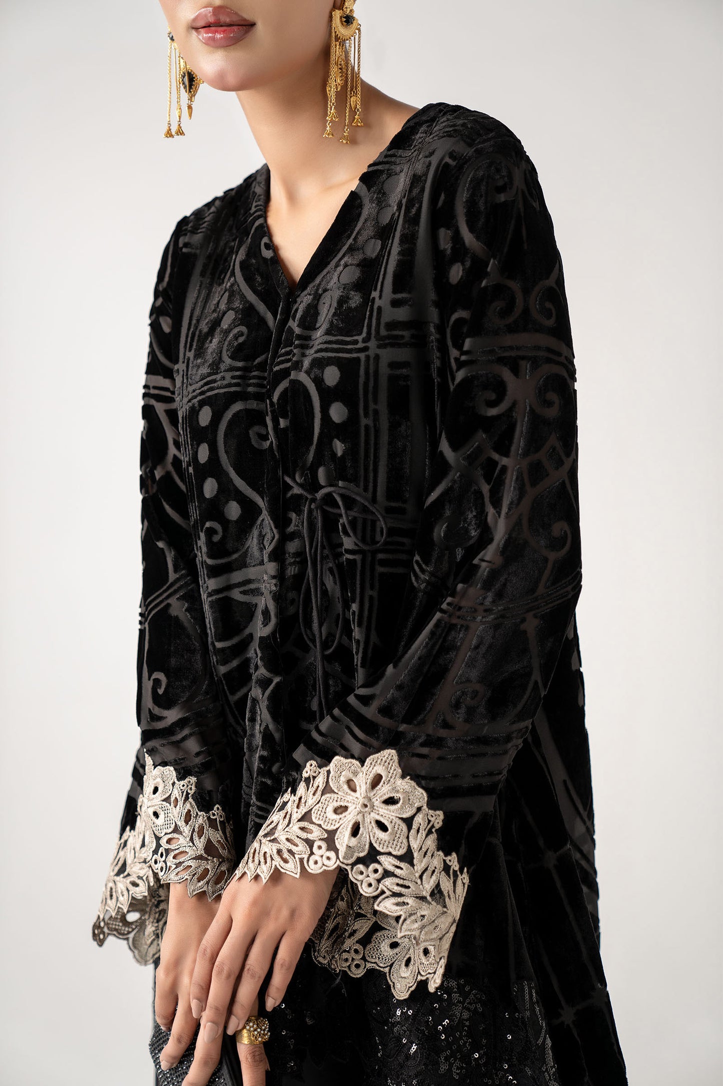 3 Piece Embroidered Palachi Suit