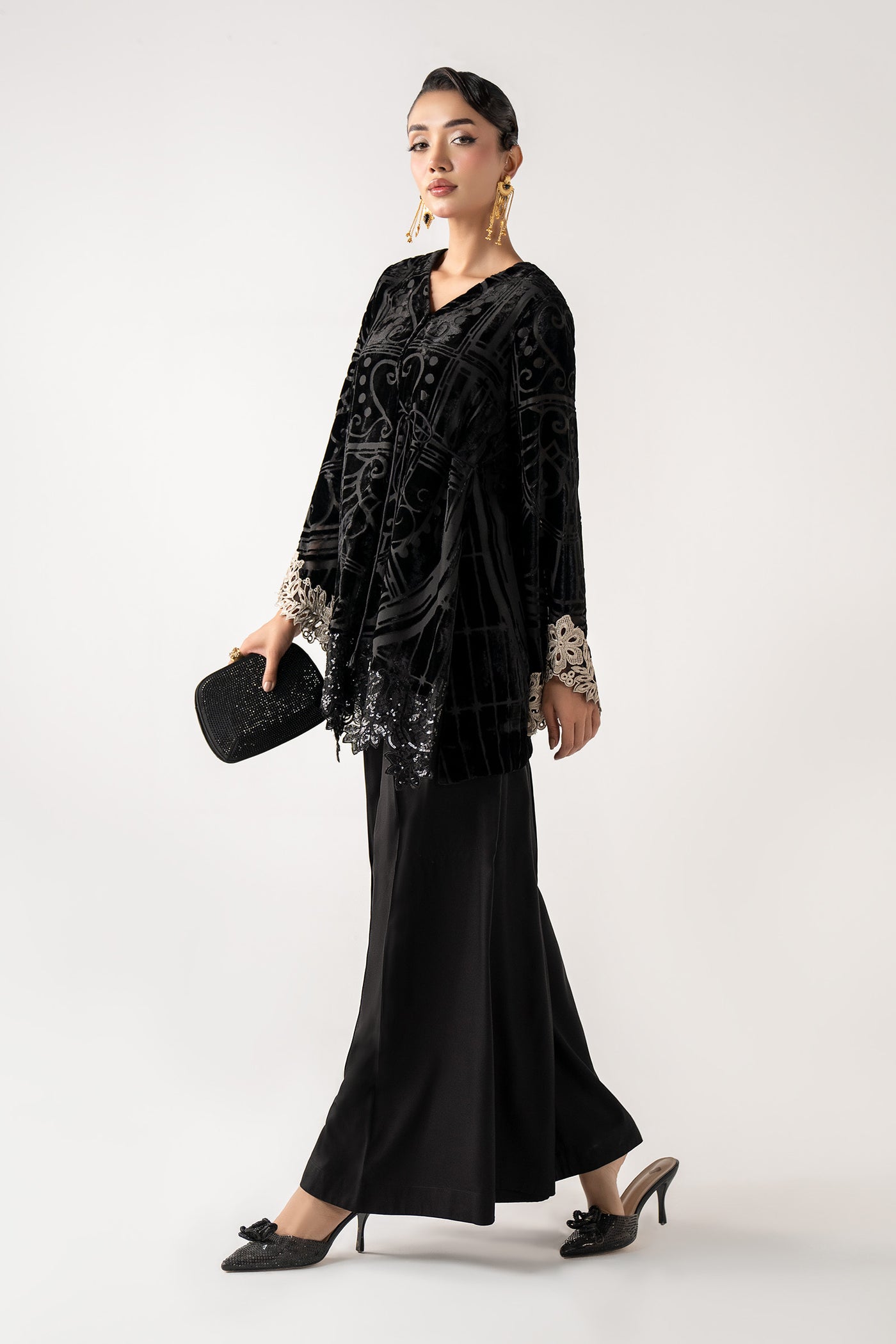 3 Piece Embroidered Palachi Suit