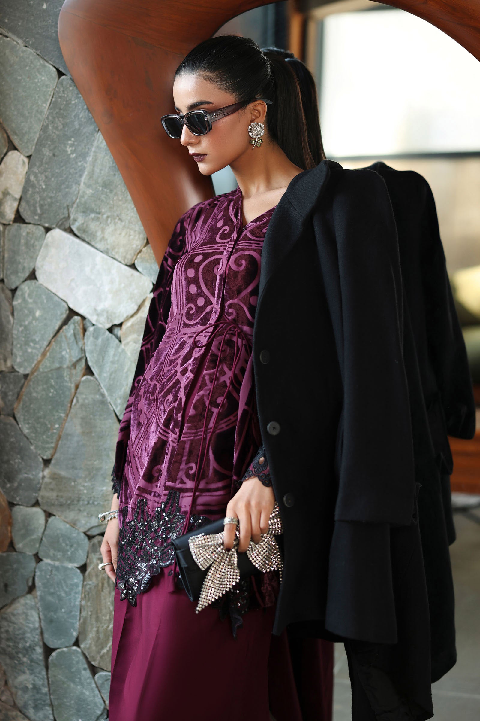 3 Piece Embroidered Palachi Suit