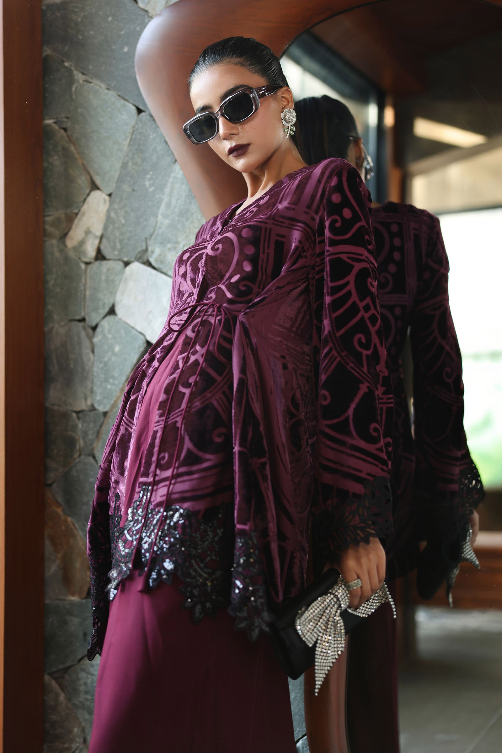 3 Piece Embroidered Palachi Suit