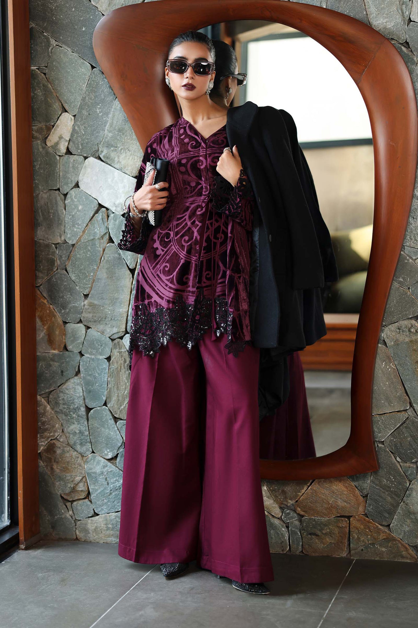 3 Piece Embroidered Palachi Suit