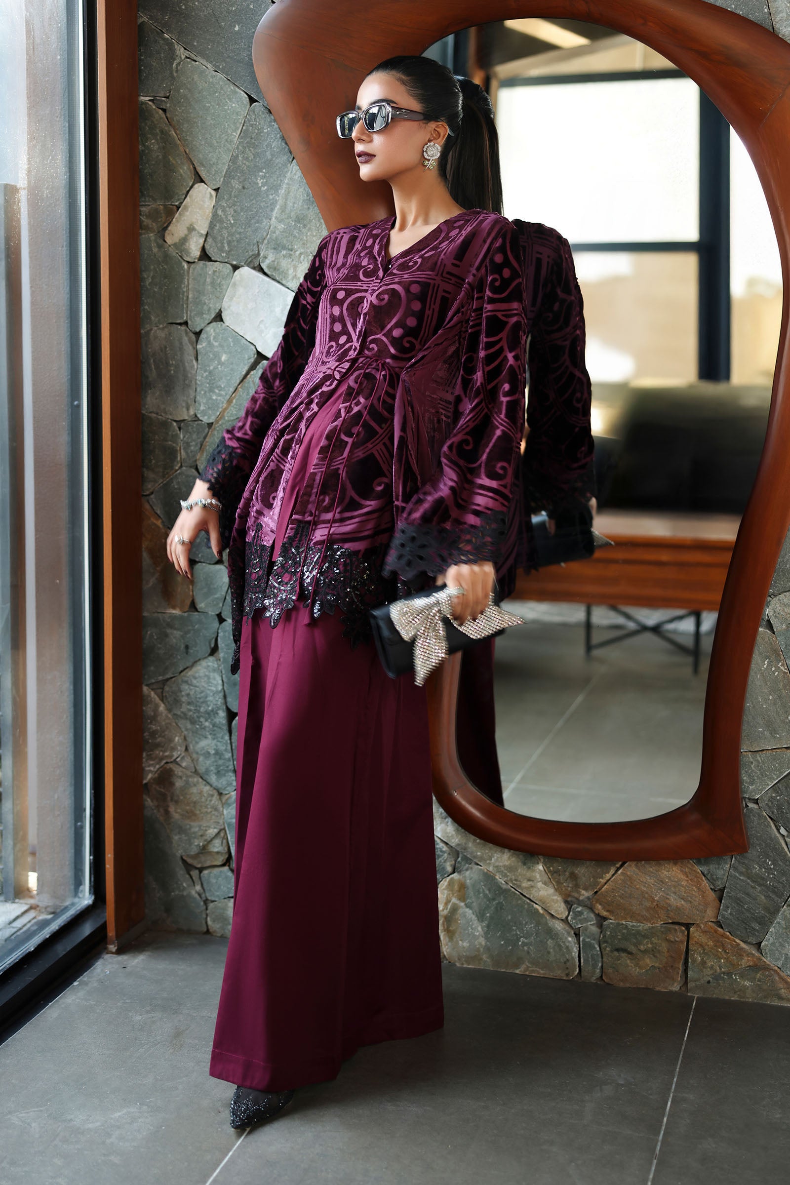 3 Piece Embroidered Palachi Suit