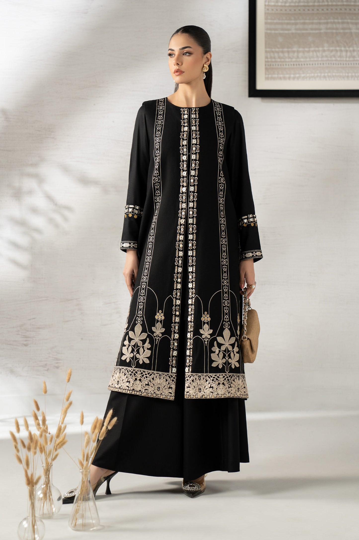 3 Piece Embroidered Khaddar Suit