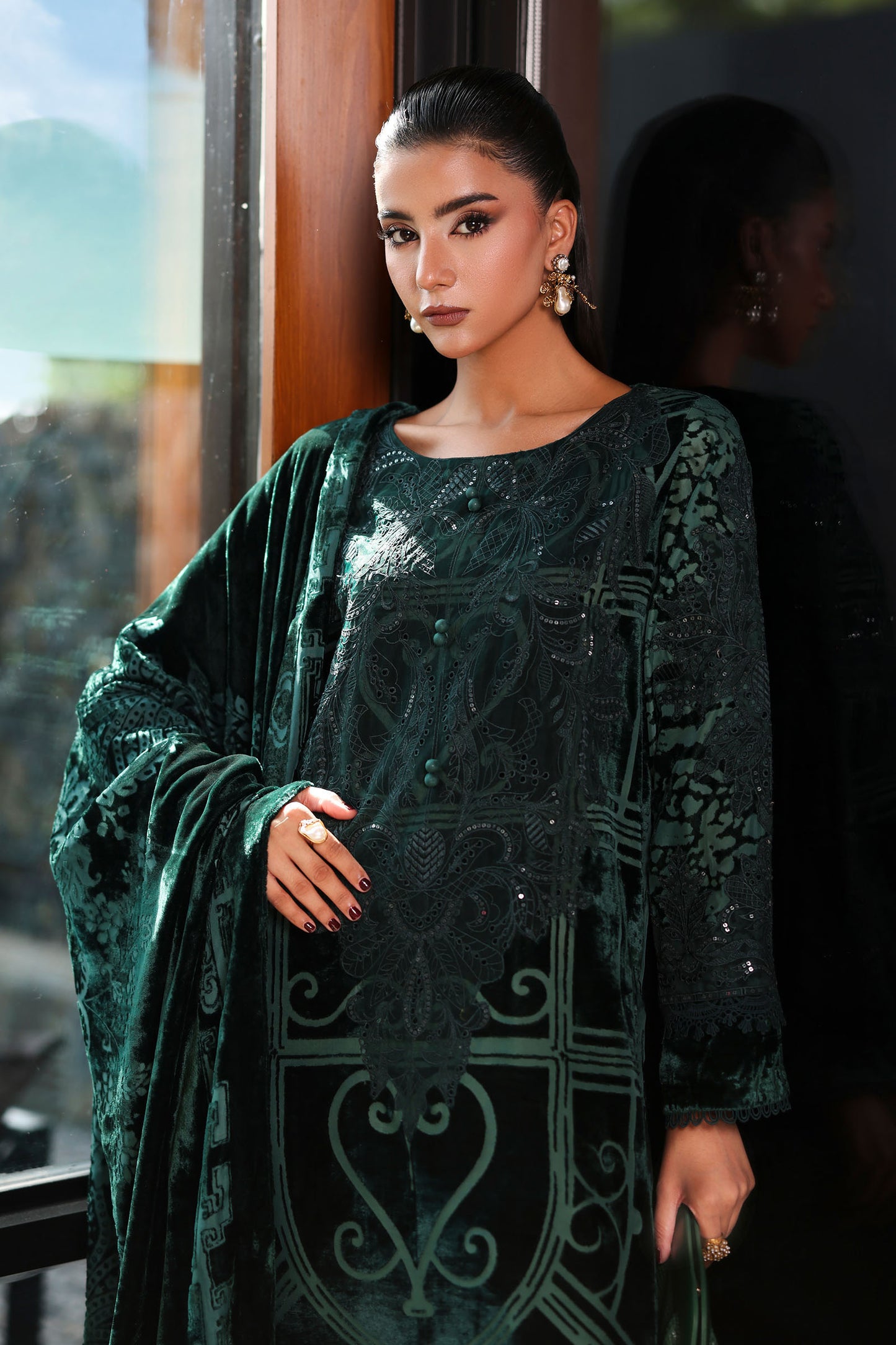 3 Piece Embroidered Palachi Suit