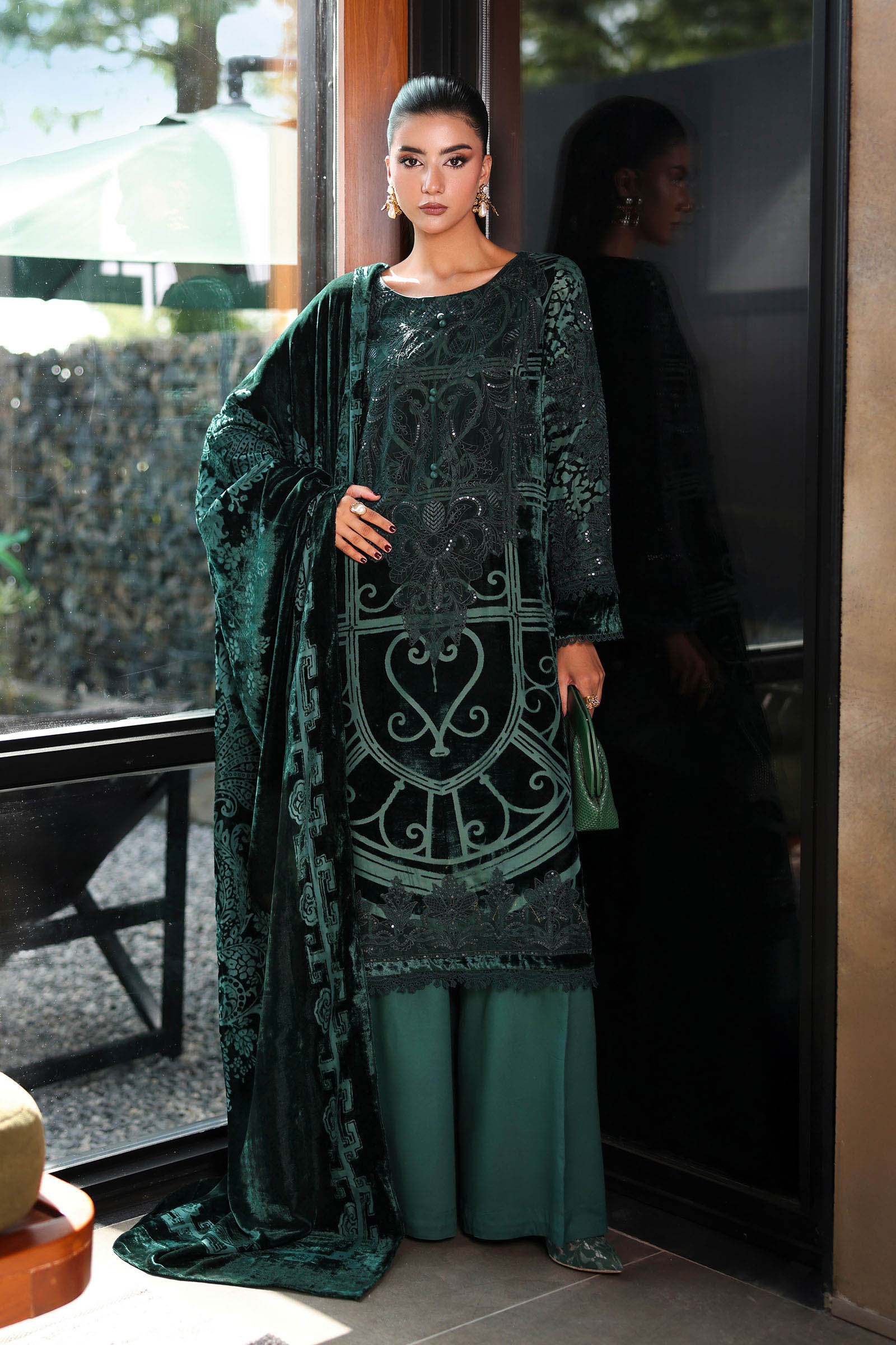 3 Piece Embroidered Palachi Suit