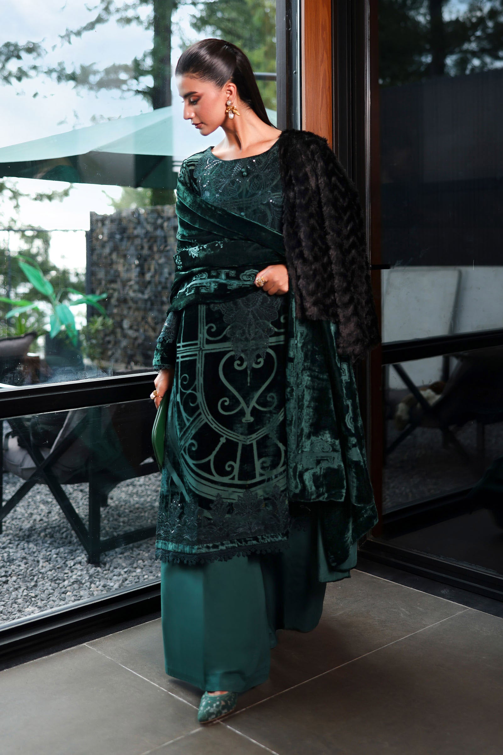 3 Piece Embroidered Palachi Suit