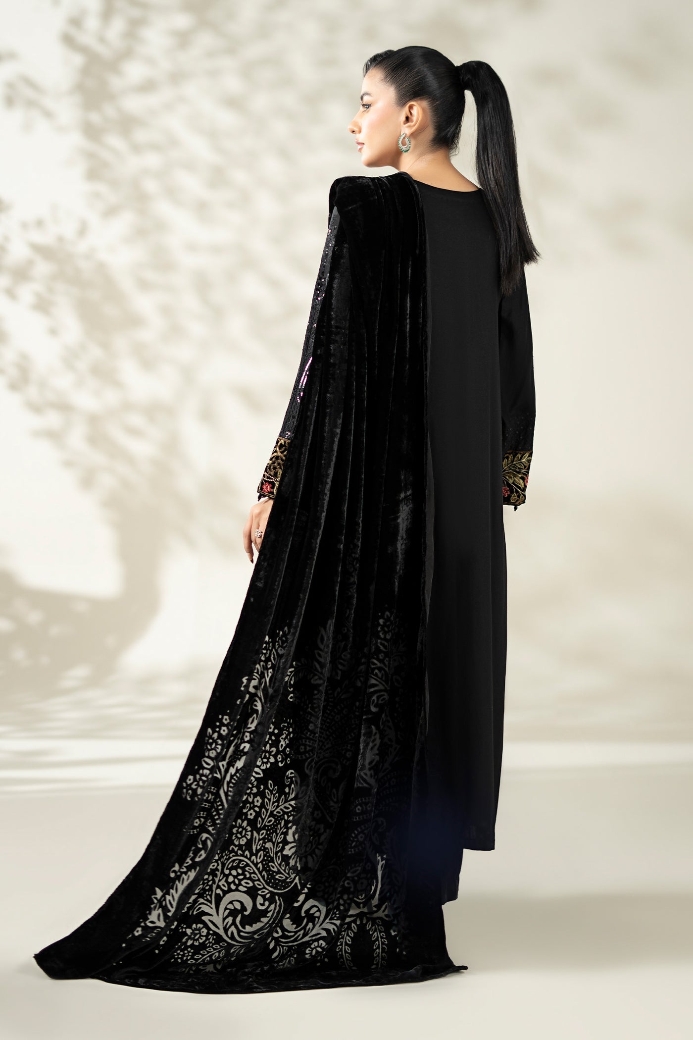 3 Piece Embroidered Linen Suit