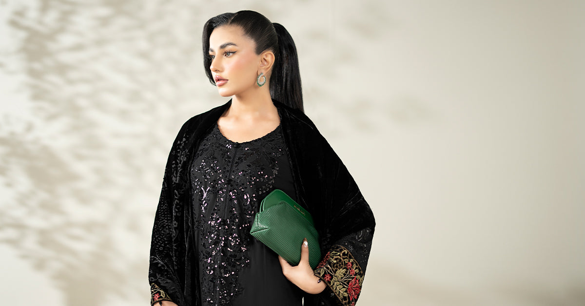3 Piece Embroidered Linen Suit