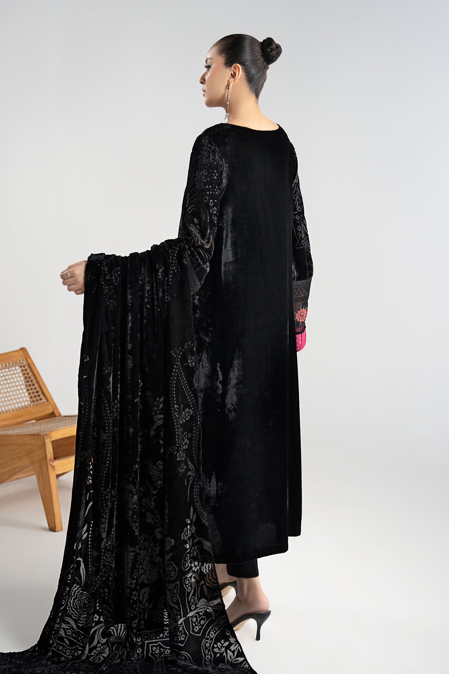 3 Piece Embroidered Palachi Suit