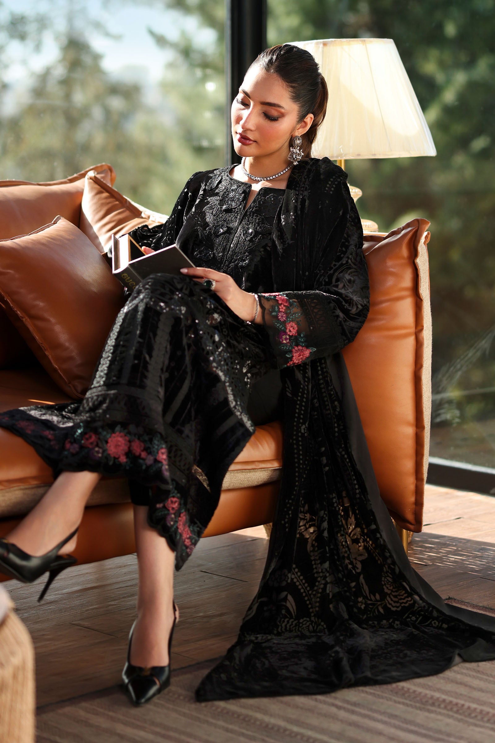 3 Piece Embroidered Palachi Suit