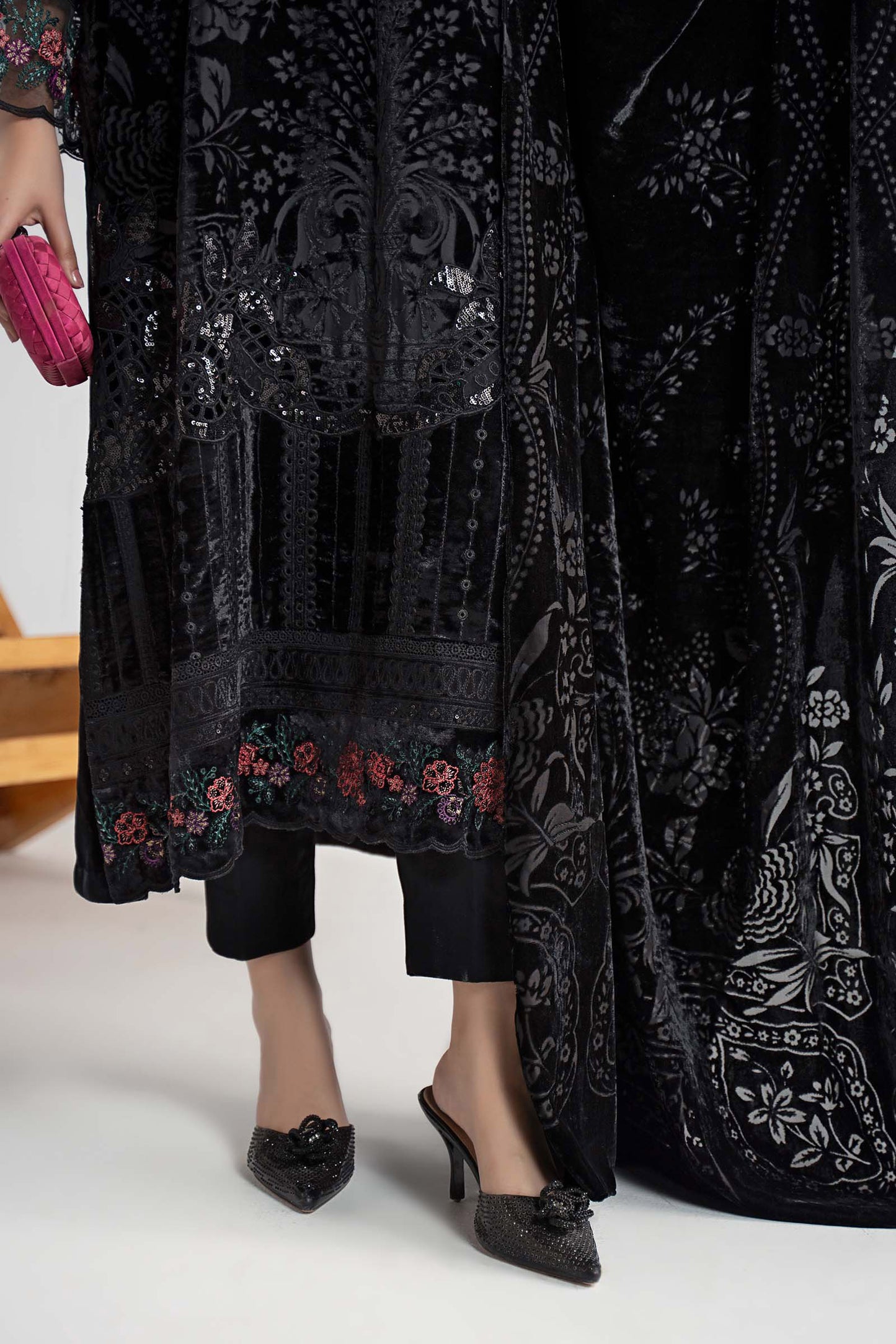 3 Piece Embroidered Palachi Suit