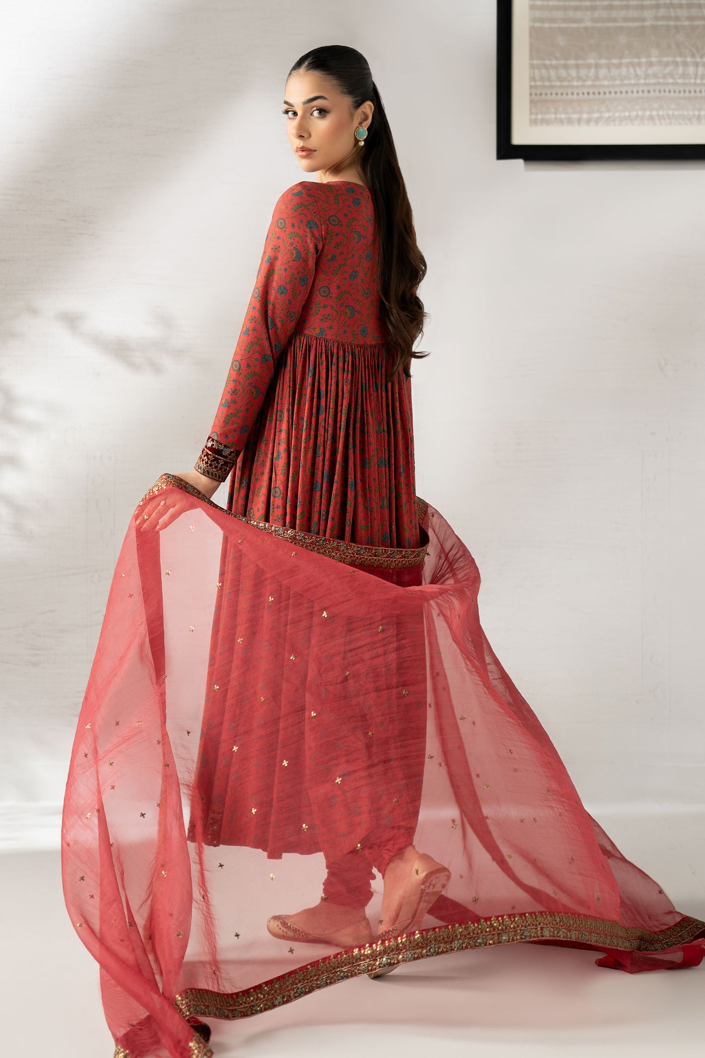 3 Piece Embroidered Linen Suit