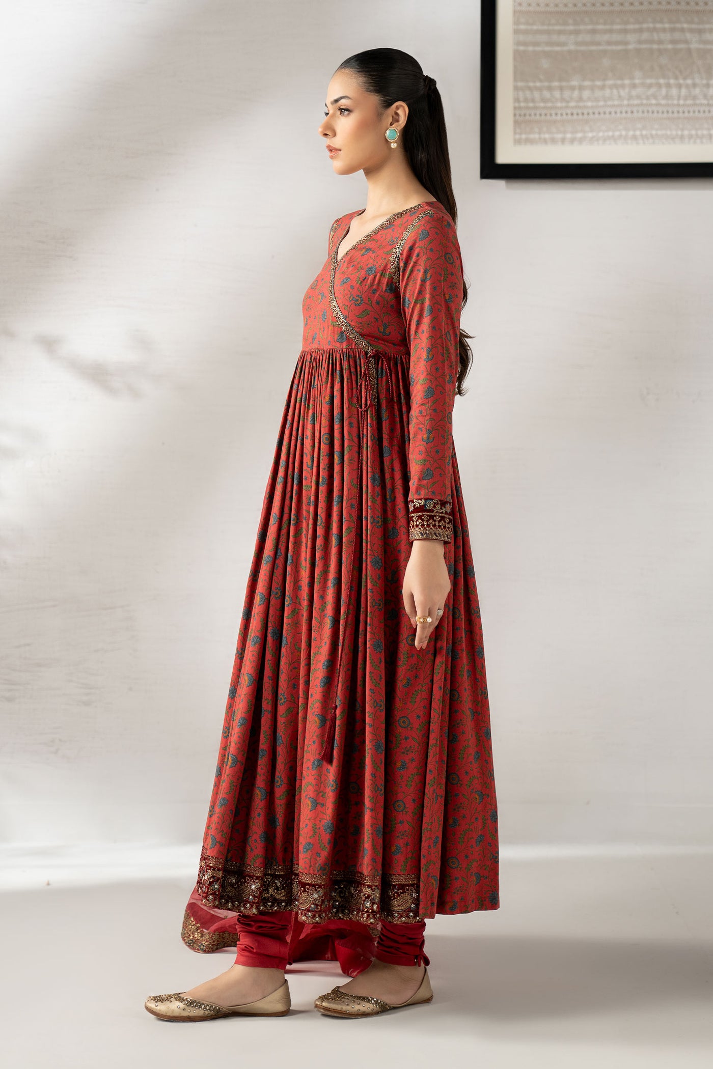 3 Piece Embroidered Linen Suit