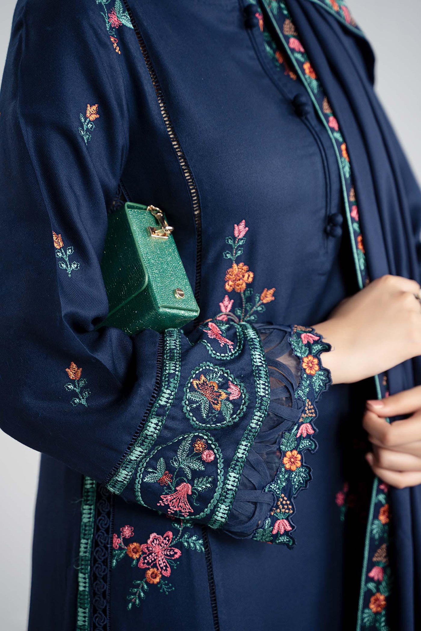 3 Piece Embroidered Marina Suit