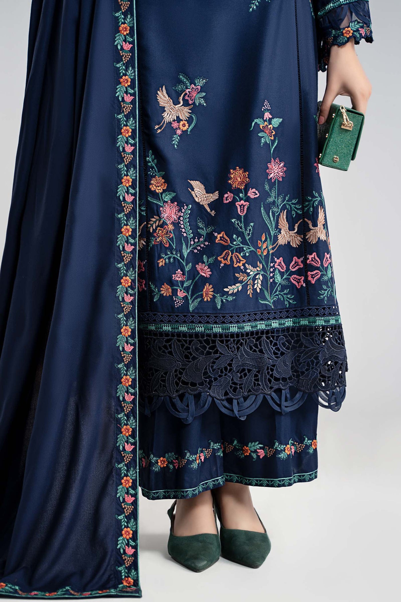 3 Piece Embroidered Marina Suit