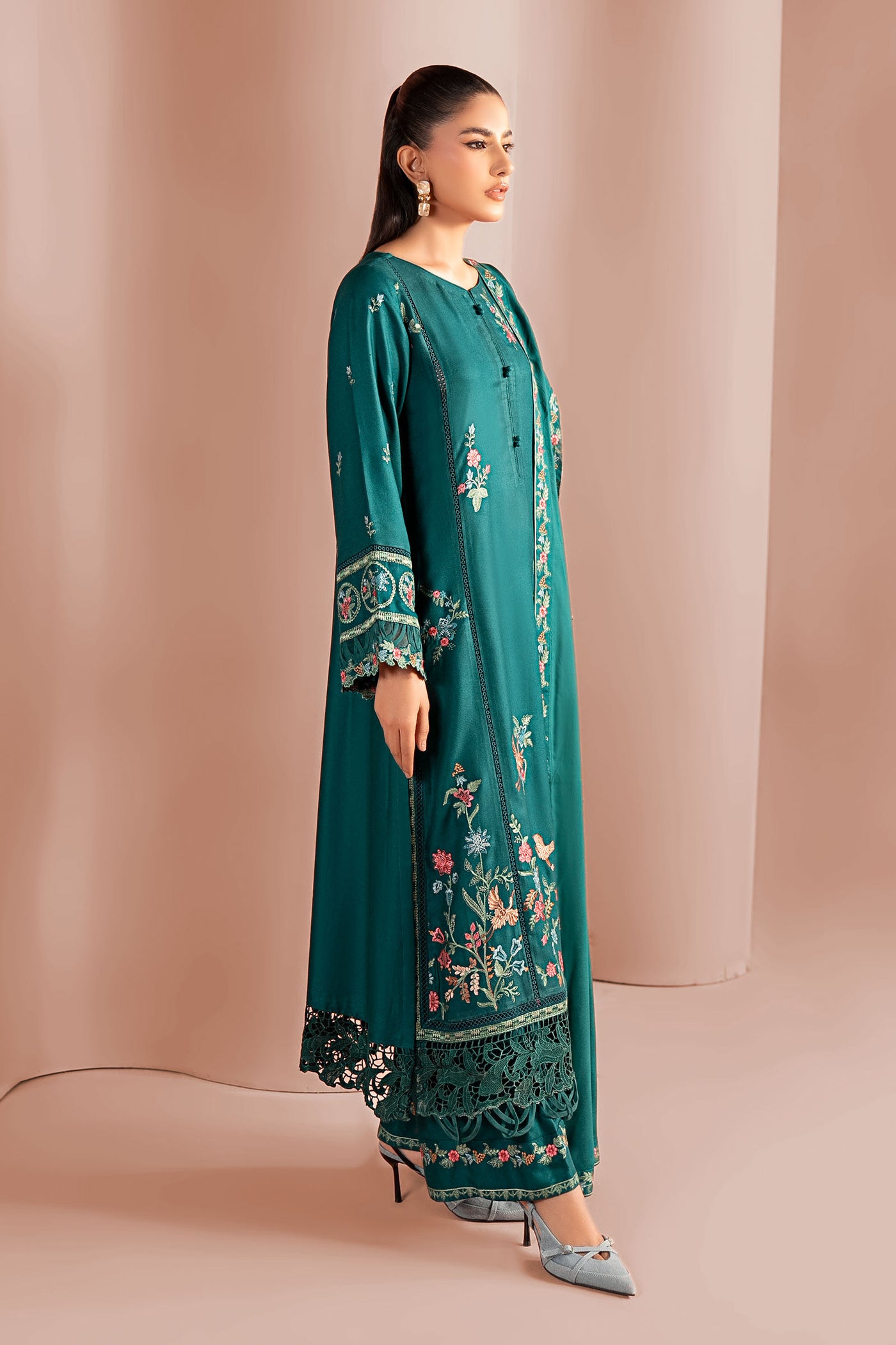 3 Piece Embroidered Marina Suit