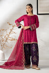 3 Piece Embroidered Linen Suit