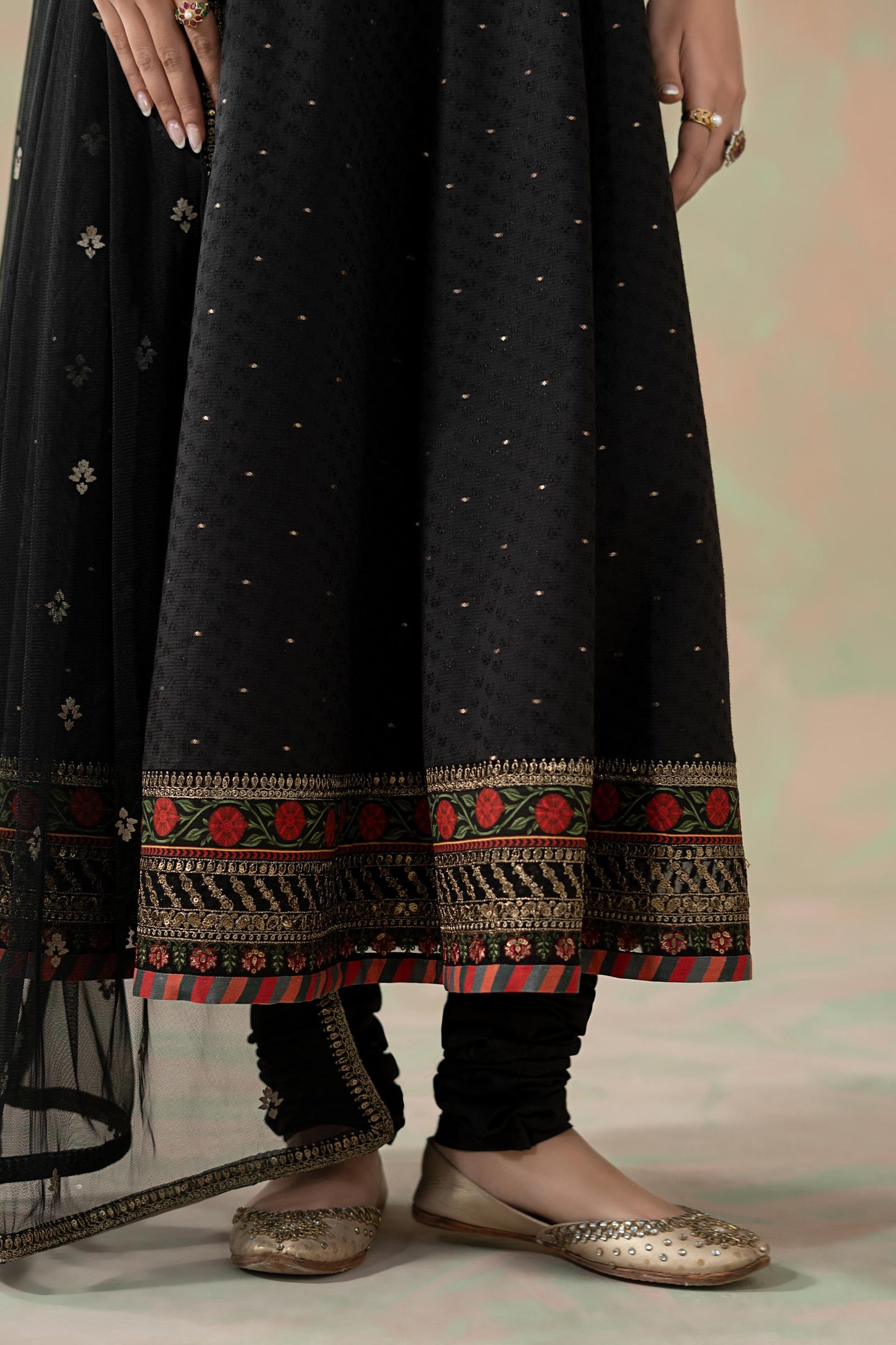 3 Piece Embroidered Filament Viscose Suit