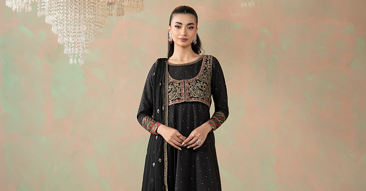 3 Piece Embroidered Filament Viscose Suit