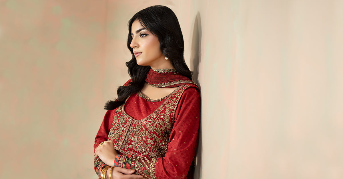 3 Piece Embroidered Filament Viscose Suit