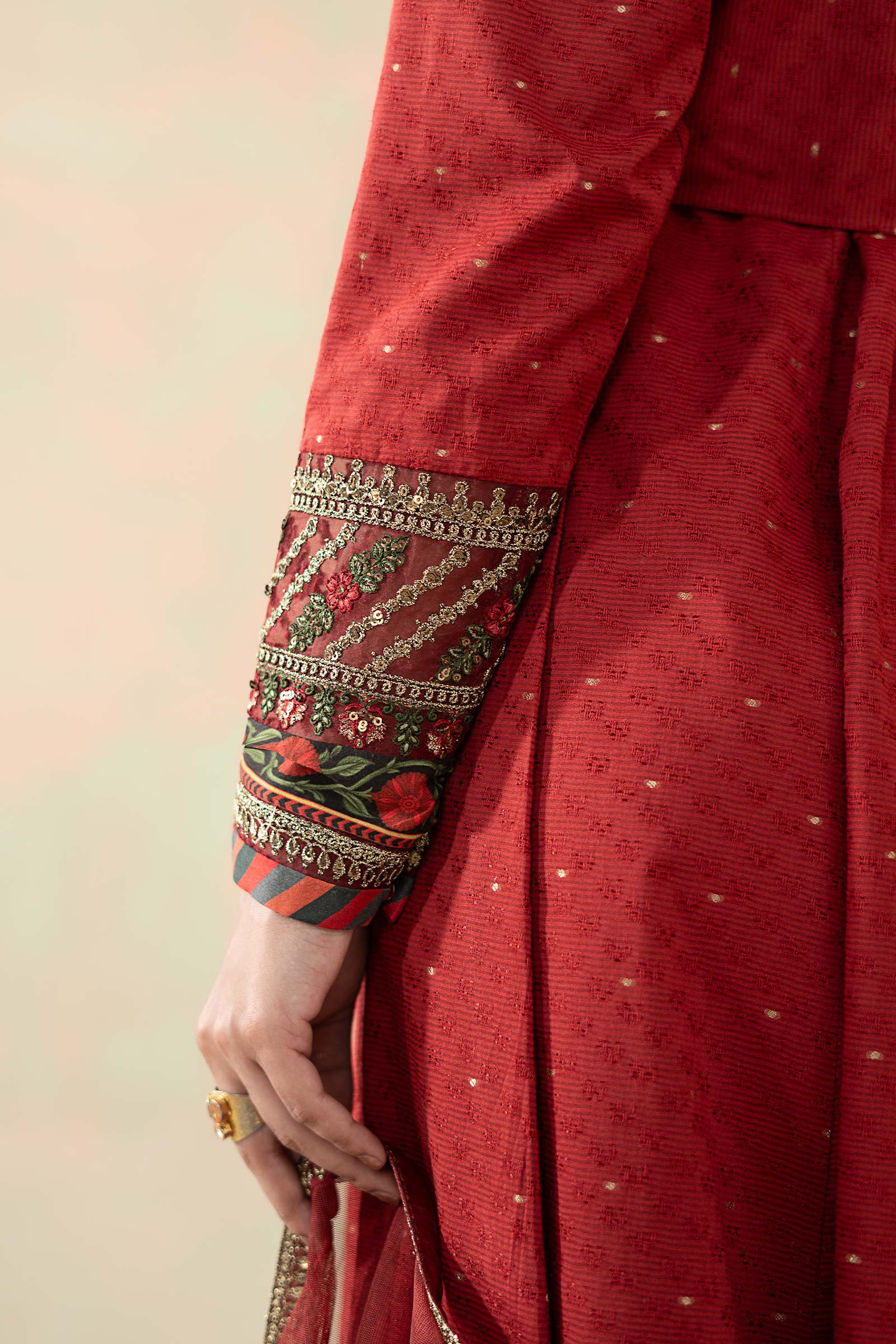 3 Piece Embroidered Filament Viscose Suit