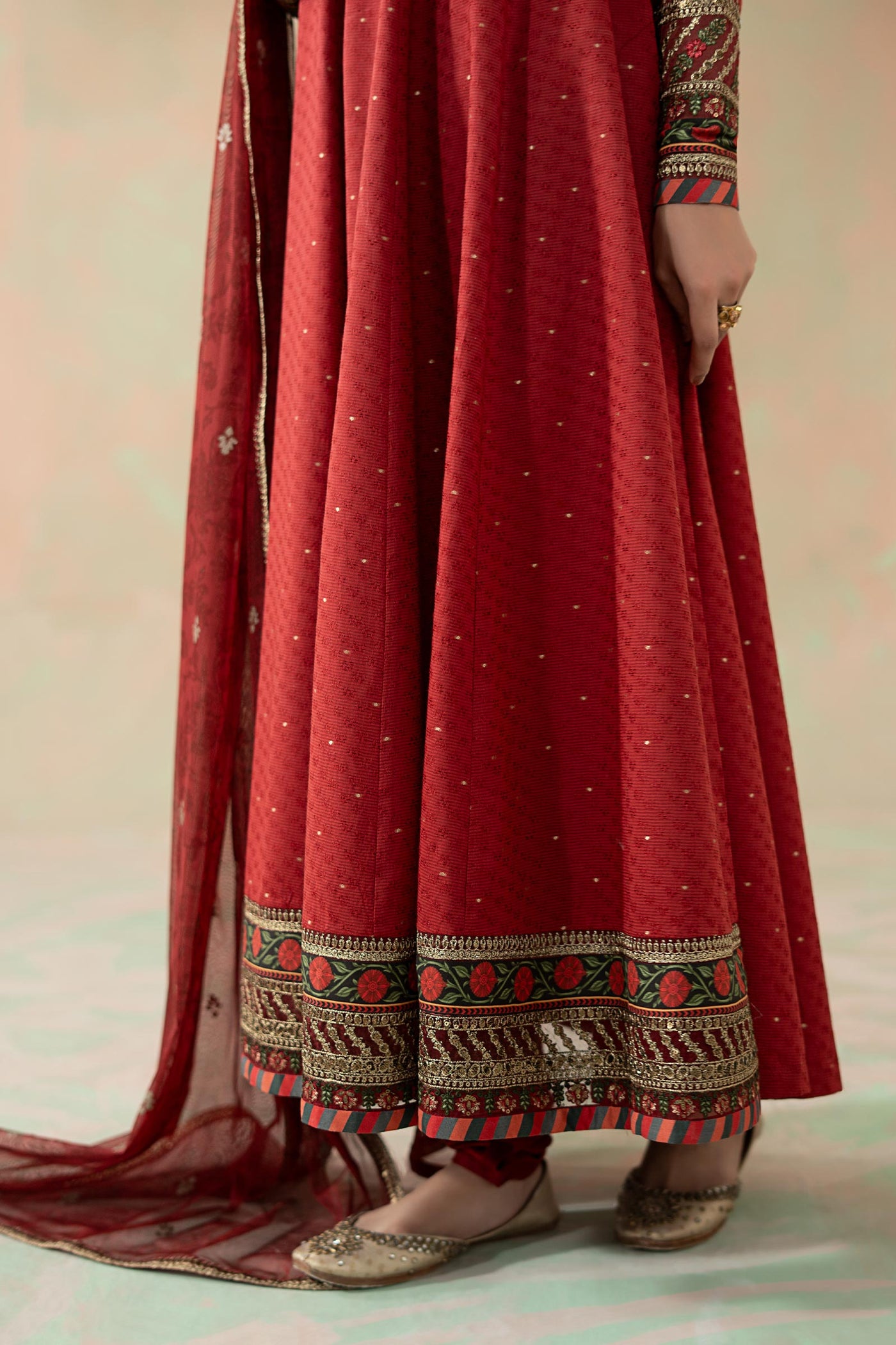 3 Piece Embroidered Filament Viscose Suit