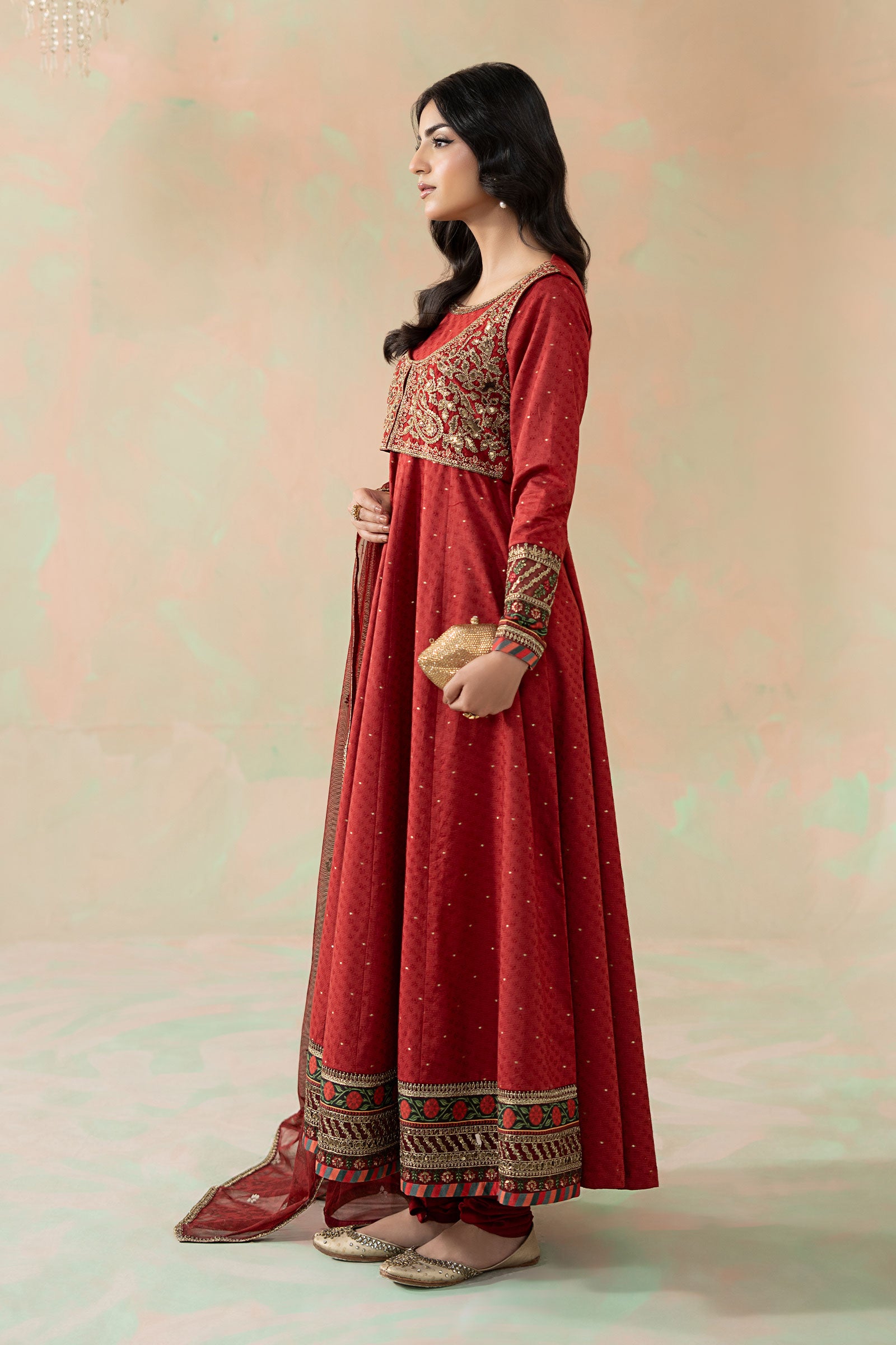 3 Piece Embroidered Filament Viscose Suit